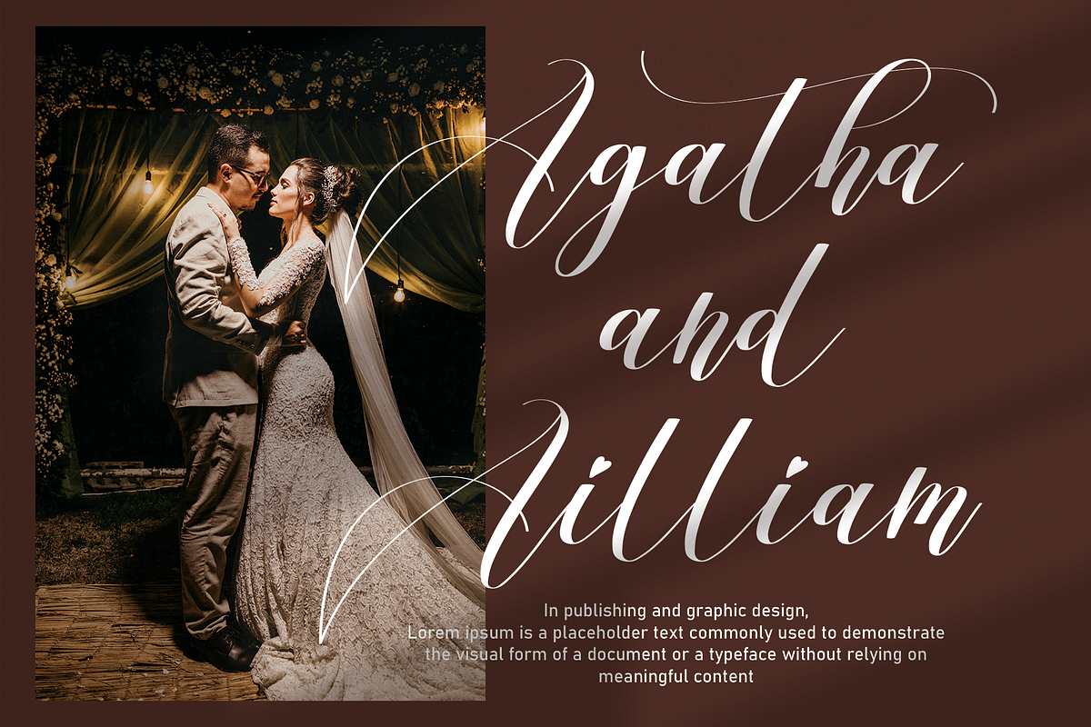 Agatha | Script font, a Script Font by Scratchones (Photo 5 of 8)