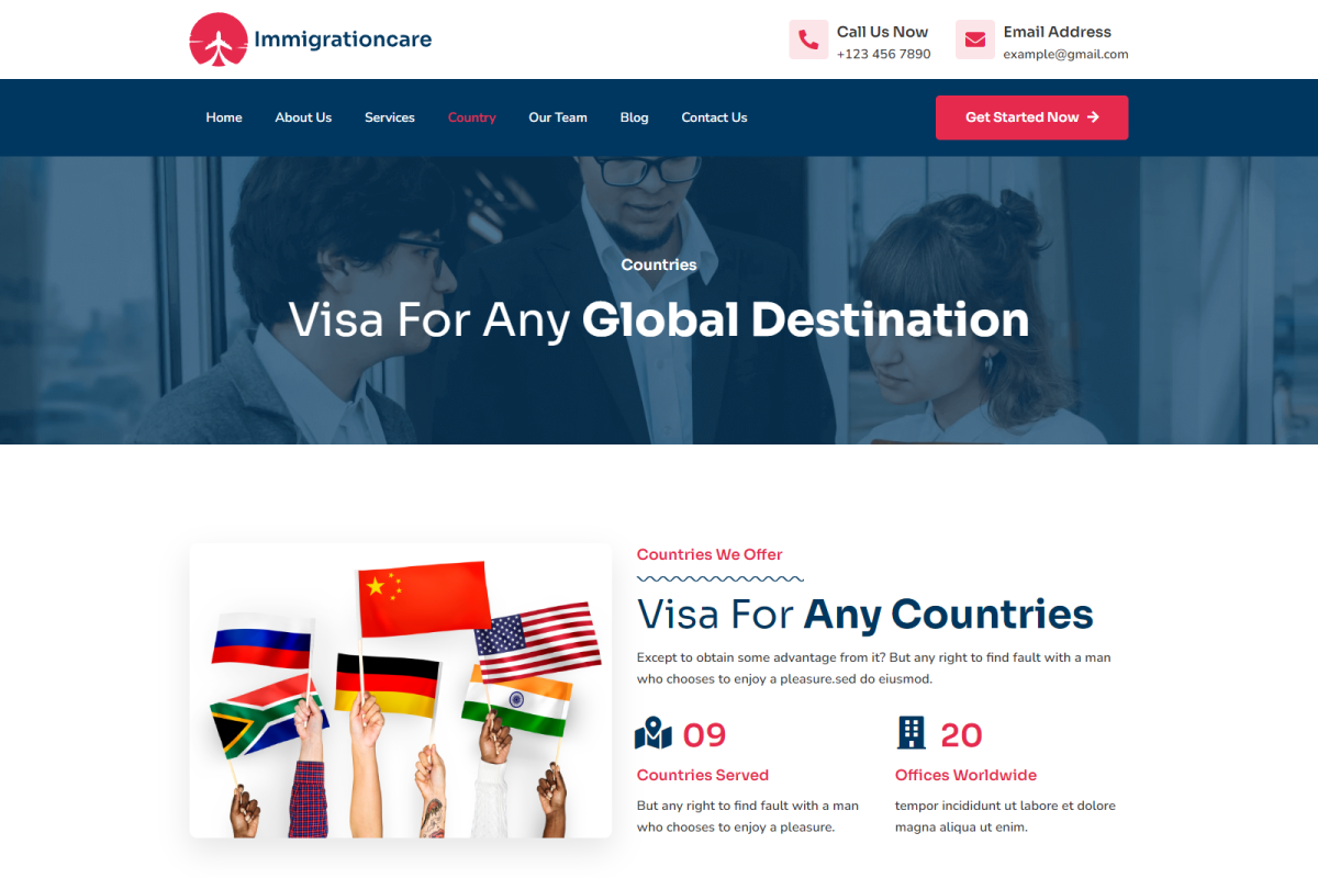 Immigrationcare Elementor Kit, a WordPress Template by Techeshta Solutions (Photo 5 of 6)