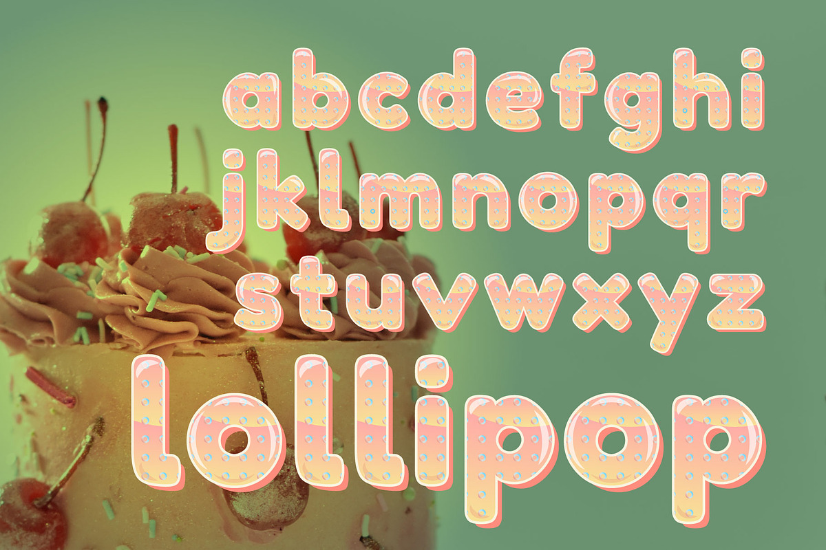 Lolly color cute cartoon font, a Sans Serif Font by Zimages (Photo 3 of 8)