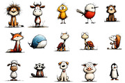 Whimsical Animal PNG Clipart, an Illustration by OK Design (Thumbnail 3 of 6)