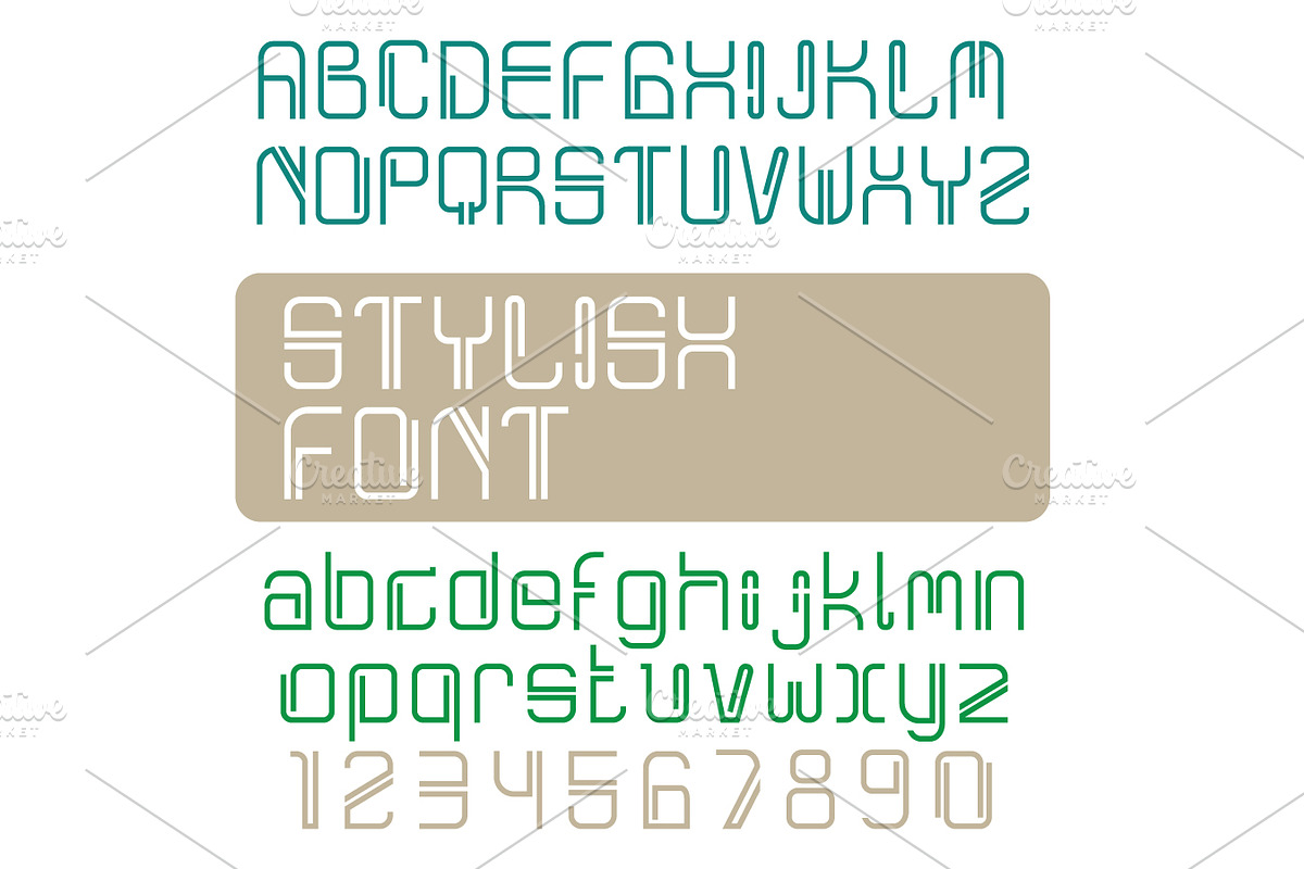 stylish vector fonts