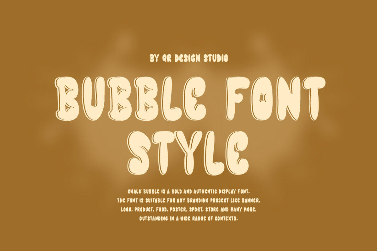 Chalk Bubble Font, a Handwritten Font by QR Design Studio (Photo 2 of 7)