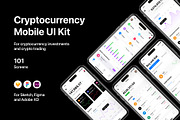 Cryptocurrency Mobile UI Kit, an UI Kit Template by flr.24 (Thumbnail 1 of 2)