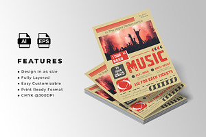 Music Flyer Template, a Flyer Template by Artnivora.Std