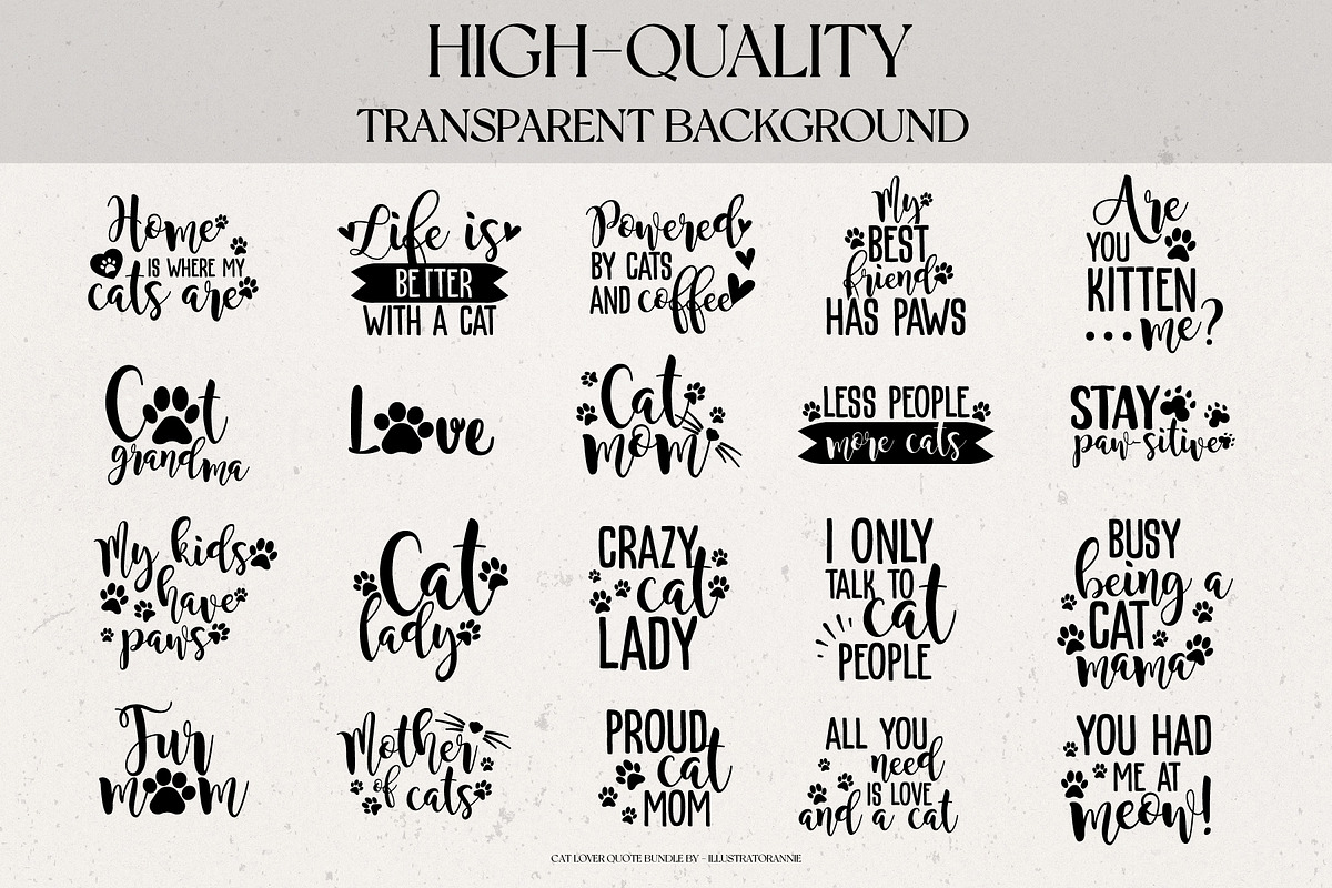 Cat Lover SVG Quote Bundle, an Object Graphic by IllustratorAnnie (Photo 5 of 5)