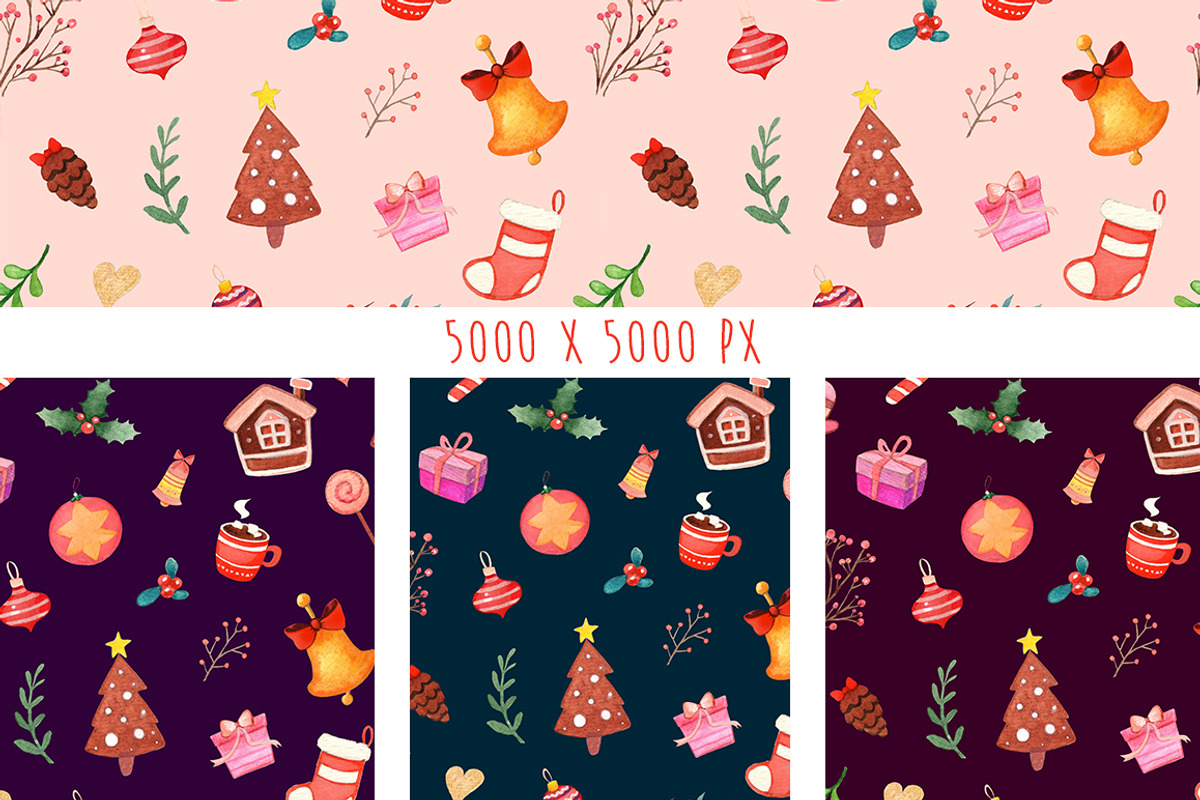 Happy christmas watercolor pack, an Object Graphic by MiraBell (Photo 9 of 10)