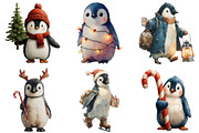 Christmas Penguin Clipart, an Illustration by Daily.Designs (Thumbnail 2 of 5)