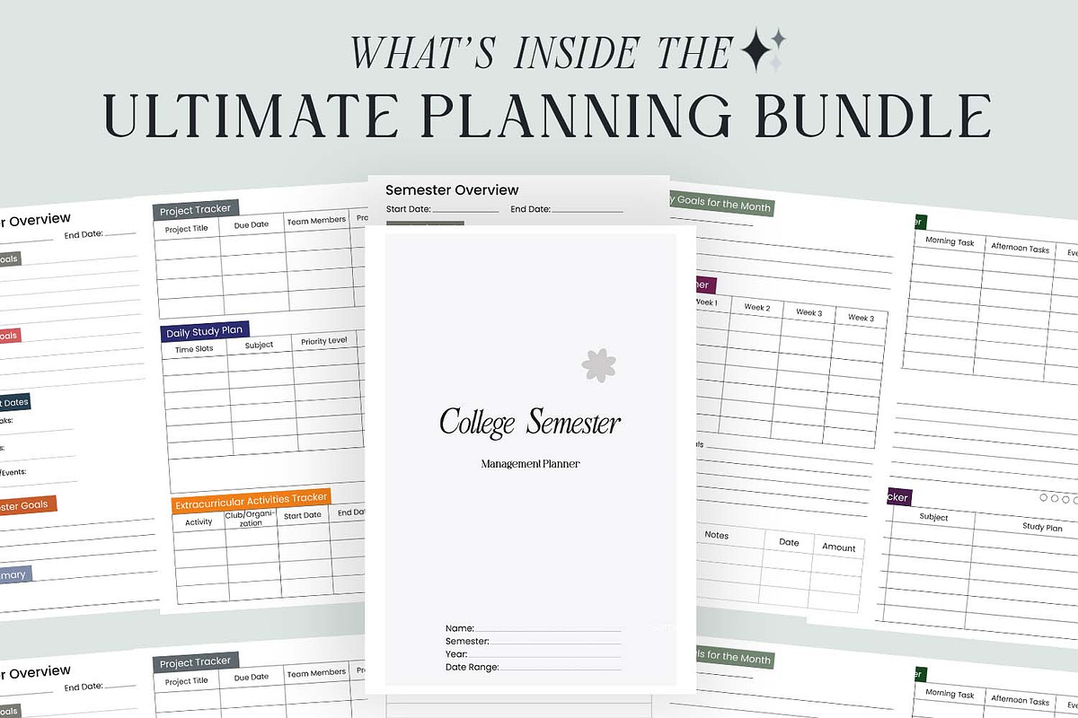 College Semester Planner PDF preview 2