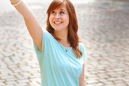 Woman With Curly Hair Stock Photo preview 3