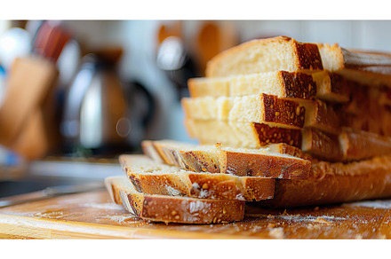 Closeup of Sliced Artisan Bread in, a Food & Drink Photo by Lermont51