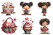 Flowers and Girls Clipart Bundle, an Illustration by CreationArt (Thumbnail 2 of 5)