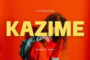 Kazime - Modern Sans Typeface, a Sans Serif Font by Font Kingdom (Thumbnail 1 of 6)