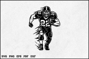 American Football Player SVG Design, an Object Graphic by BeeCraftR