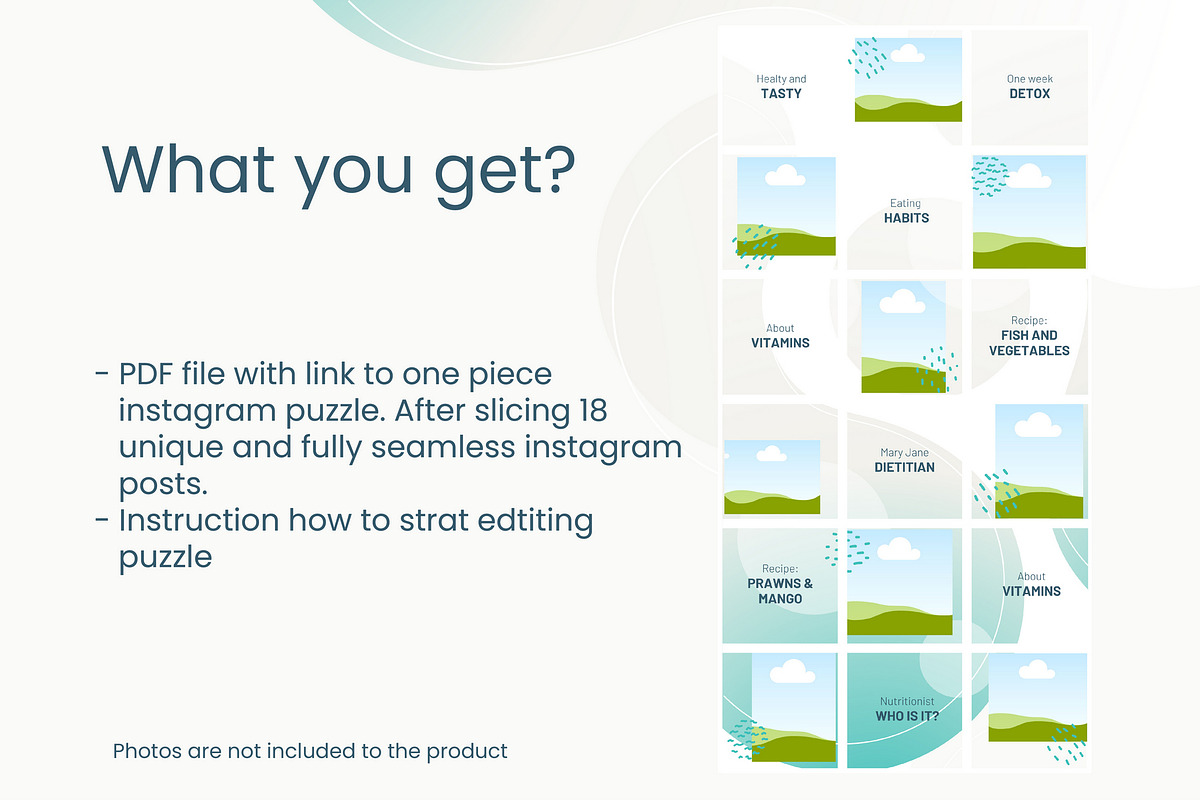 Instagram Puzzle for Nutritionist, a Social Media Template by Handy Template (Photo 3 of 7)