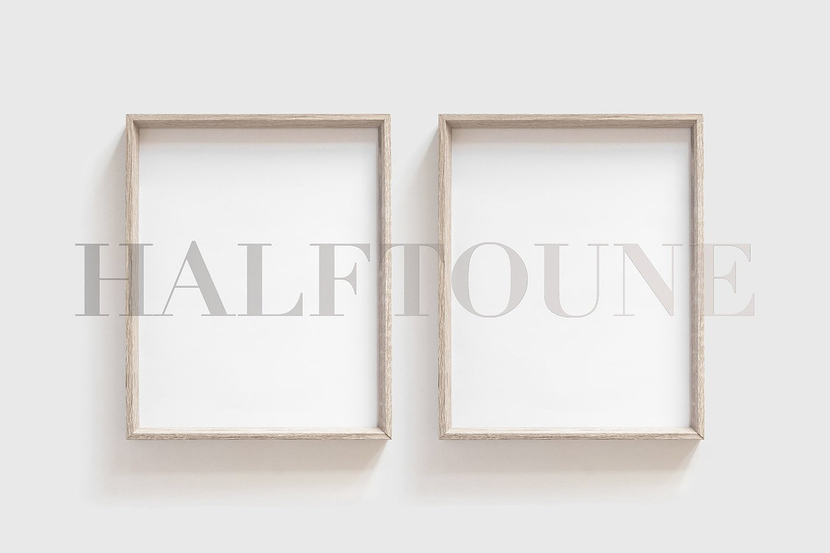 Wooden Frame Mockup Bundle, a Print Template by HALFTOUNE (Photo 3 of 6)
