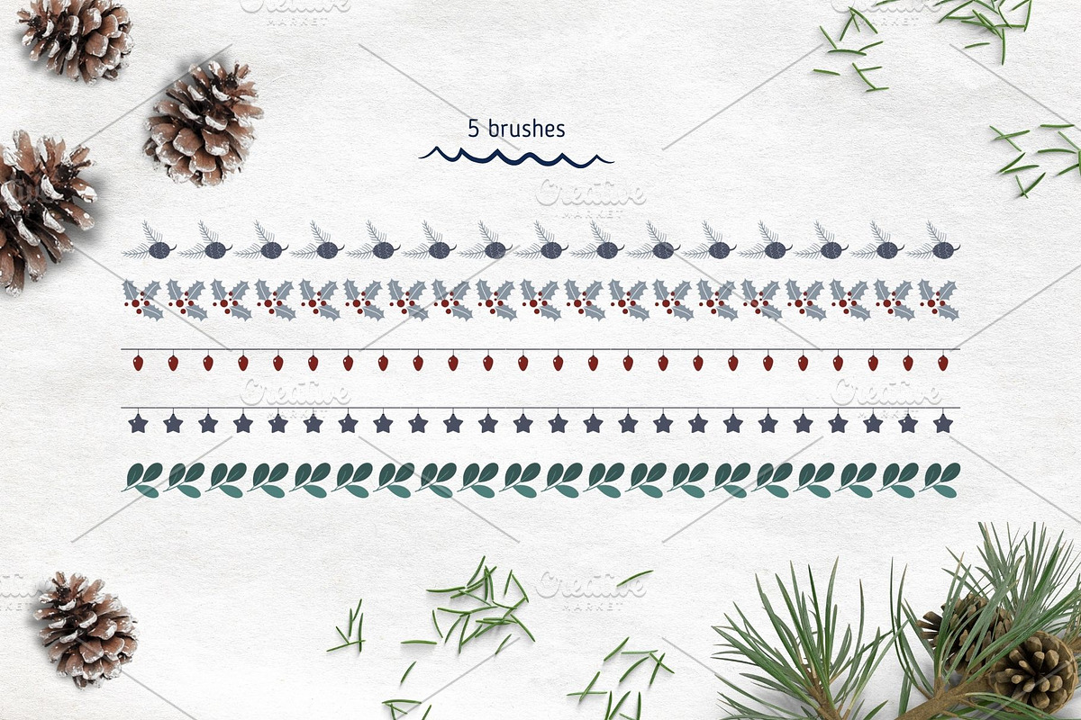 Tiger Christmas Collection, an Animal Illustration by Iryna Danyliuk (Photo 4 of 16)