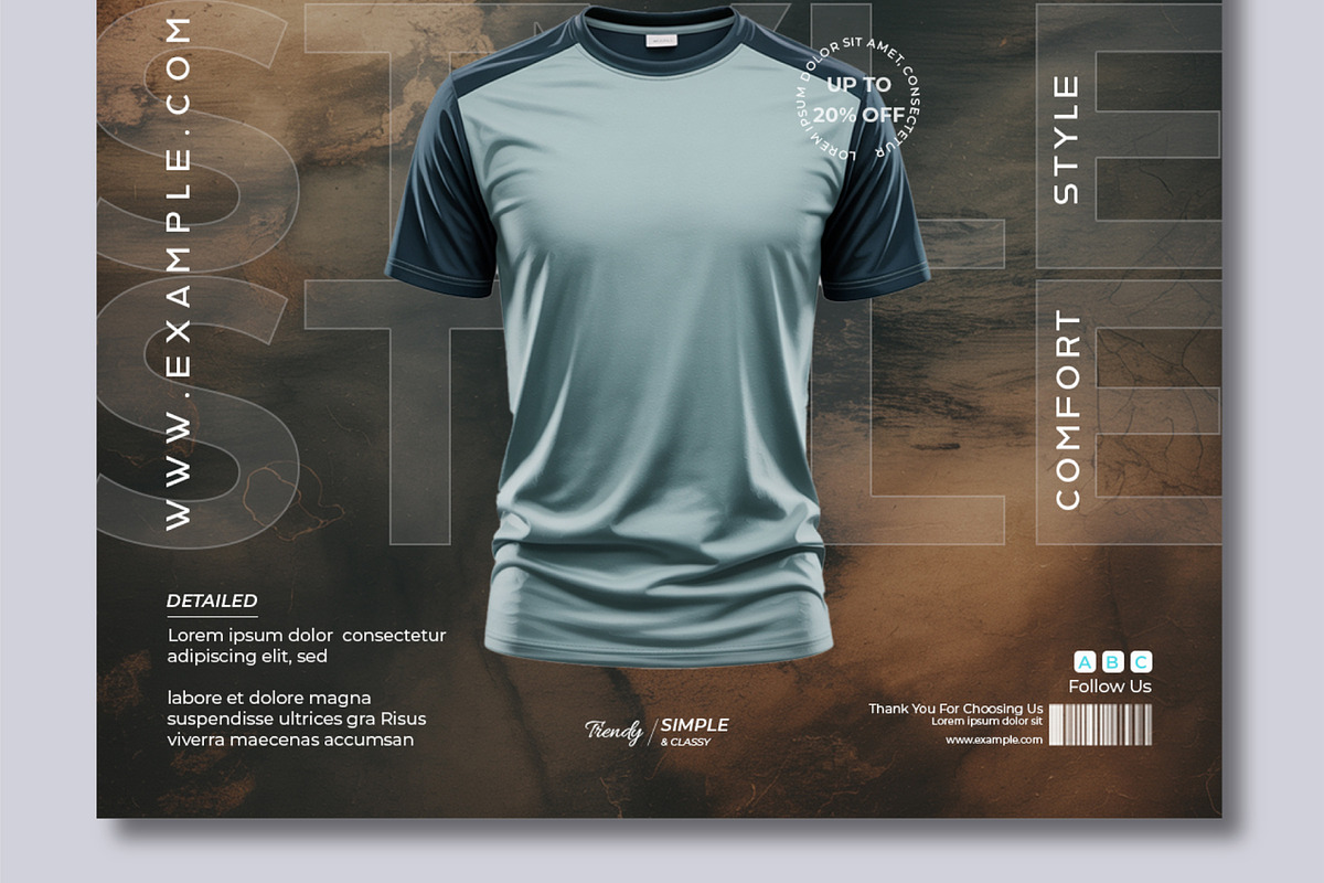 Trendy Comfort T Shirt Social Media, a Social Media Template by MightyDesign (Photo 4 of 7)