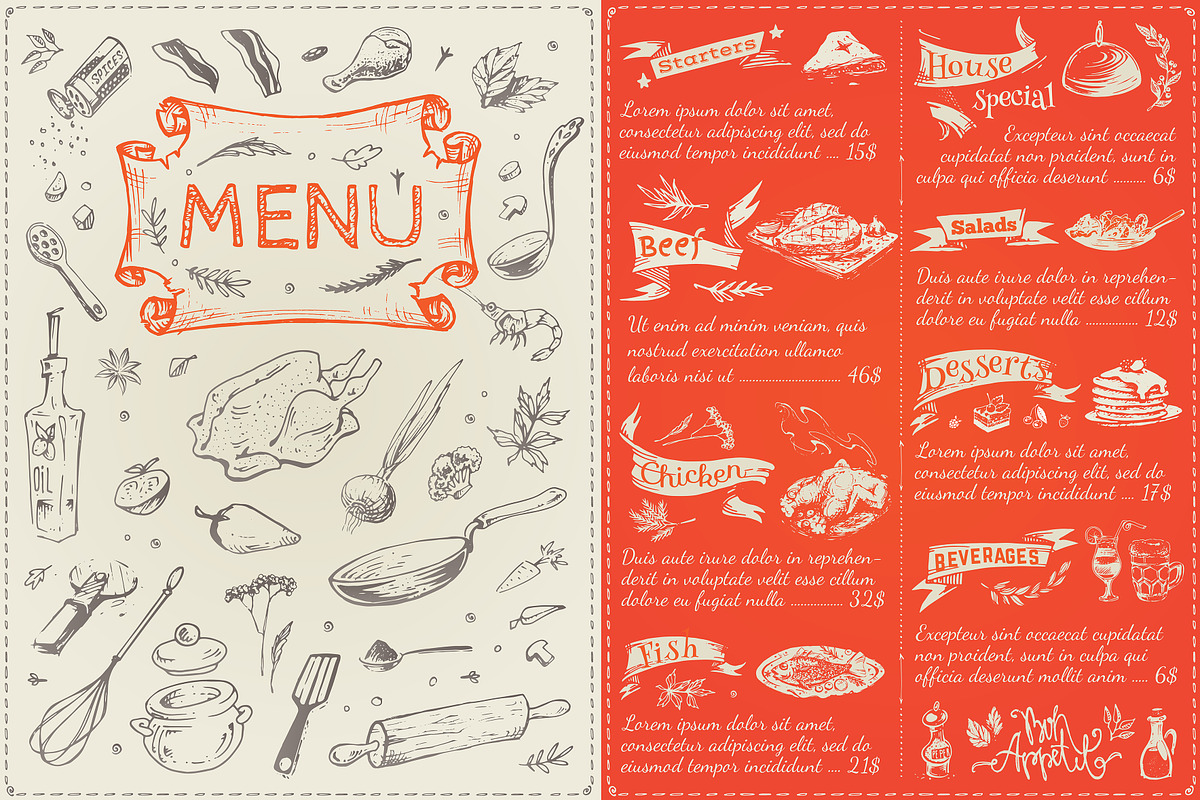Hand-drawn Cooking and Food Icons, a Decorative Illustration by Margo Miller (Photo 11 of 48)