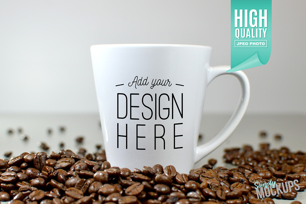12oz Latte Mug Mockup - 1 Sided, a Cups & Container Mockup by Simply Mockups (Photo 1 of 2)