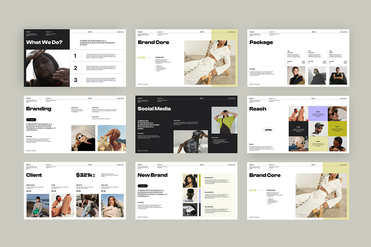 Afrin Brand Media Kit Presentation, a Presentation Template by Studio Artisan (Photo 5 of 7)