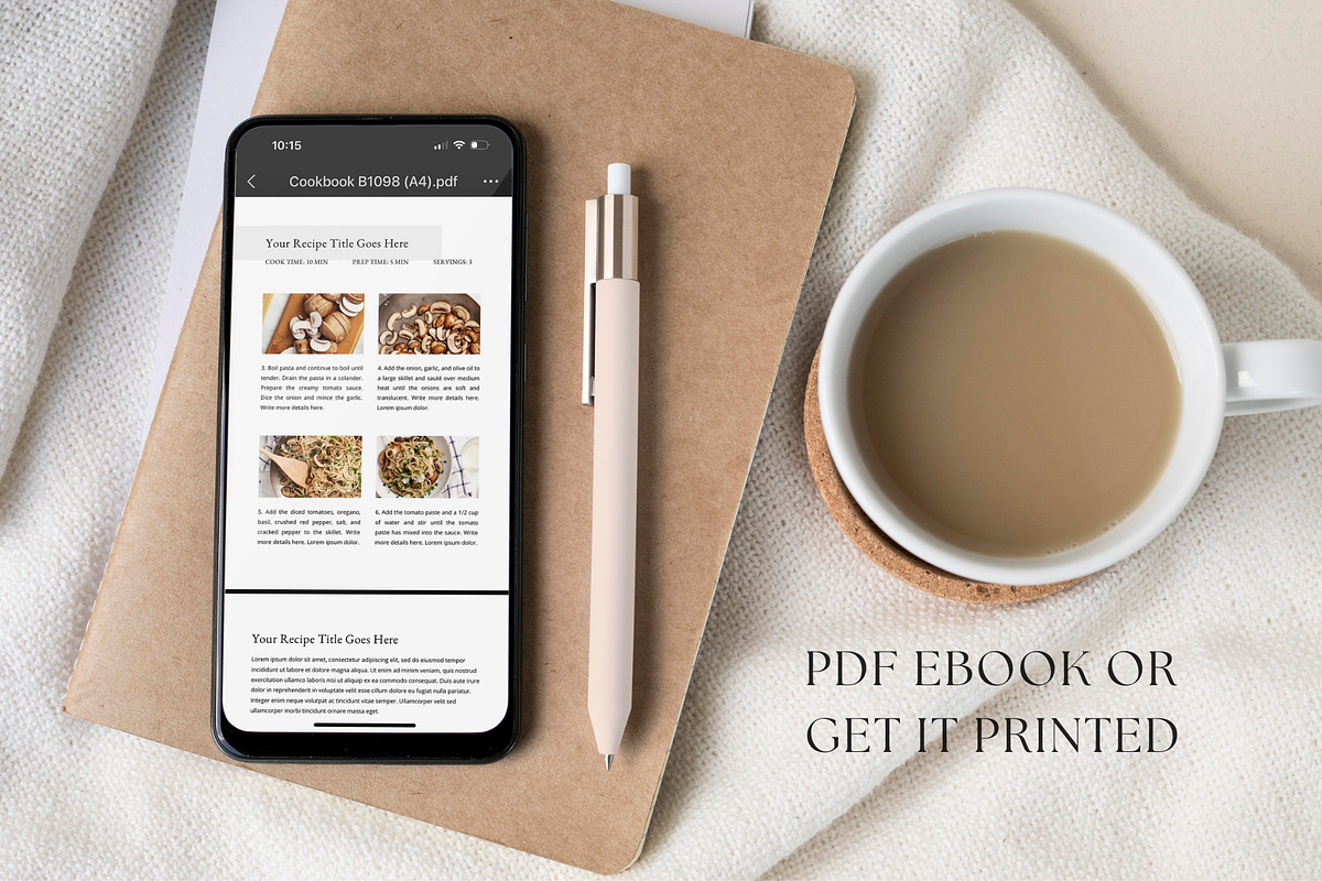 Cookbook Recipe Ebook Template, a Magazine Template by ShopRShop (Photo 8 of 10)