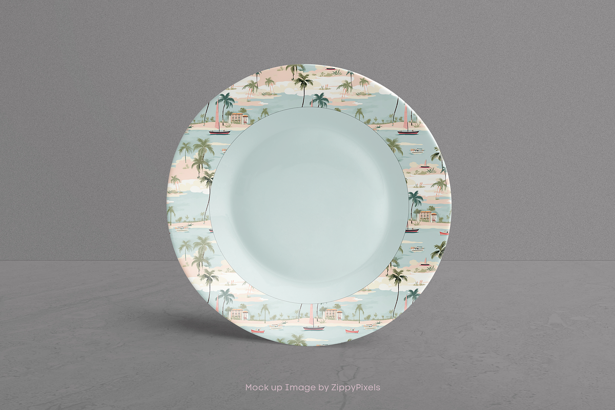 Palm Beach Toile Seamless Pattern, a Pattern Graphic by STUDIO CHOTI (Photo 8 of 9)
