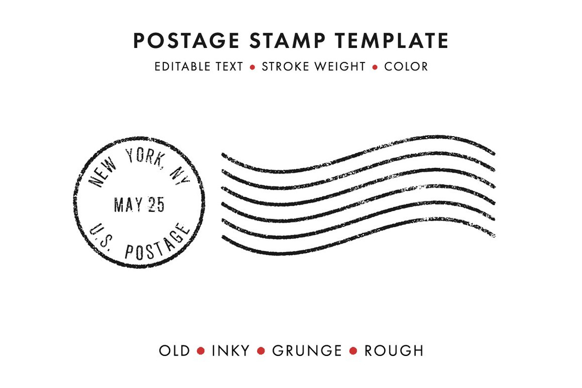 Postage Stamp Template Set (Updated), an Object Graphic by Krafti Lab (Photo 1 of 14)