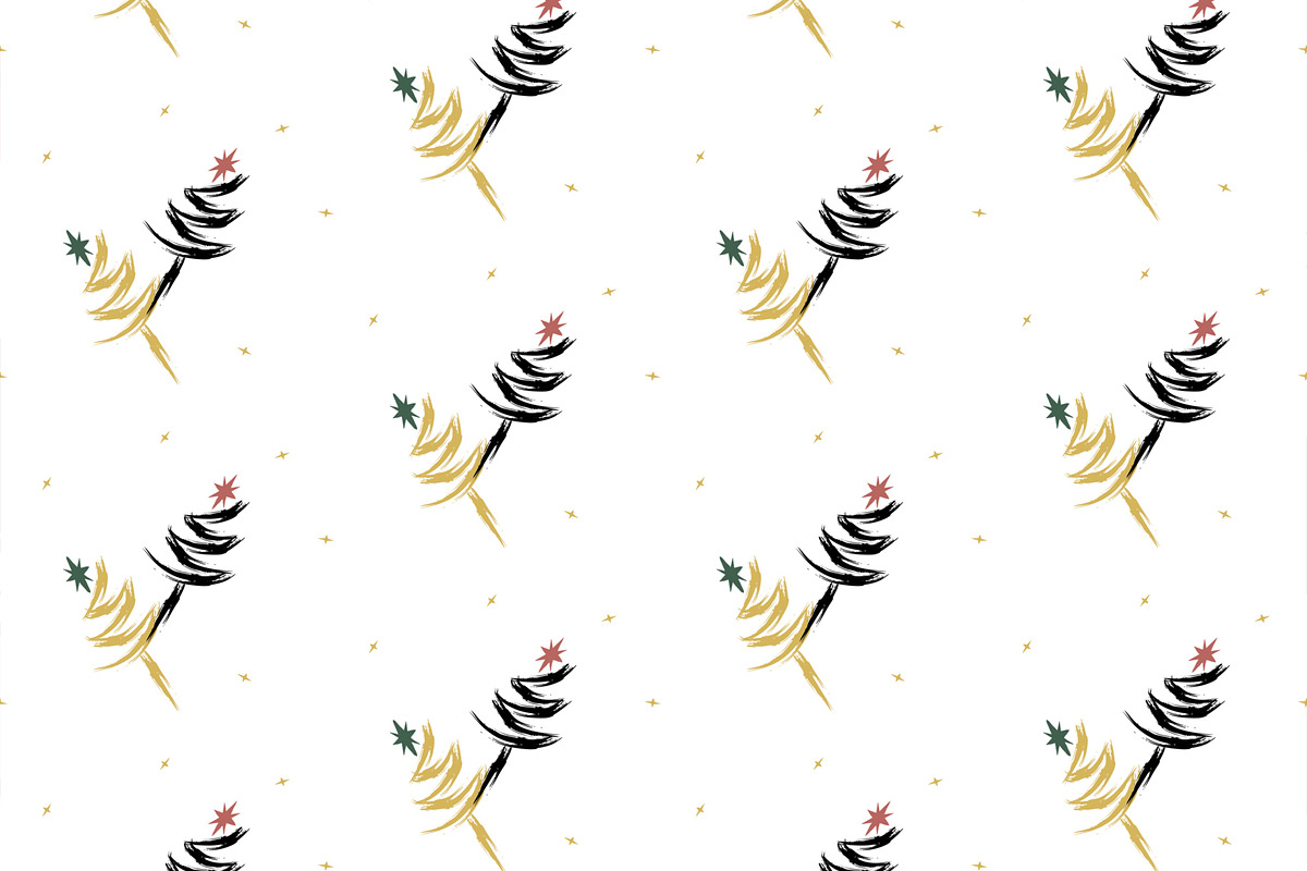 Golden Noel Seamless Pattern, a Pattern Graphic by Roze Prints (Photo 2 of 3)