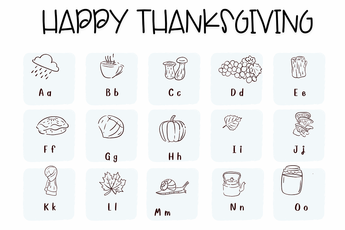 Happy thanksgiving| Symbols Fonts, a Symbol Font by Sirinart (Photo 2 of 6)
