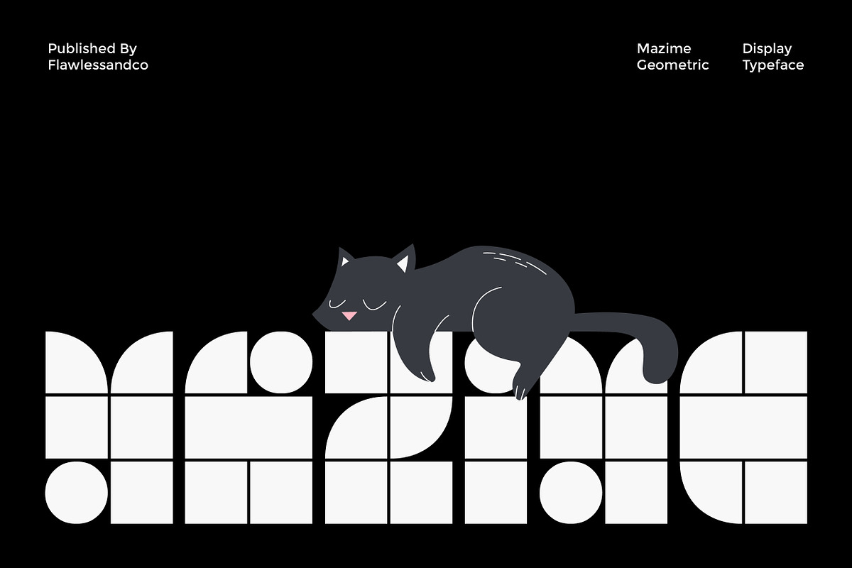 Mazime – Geometric Display Typeface, a Font by Flawless And Co (Photo 1 of 10)