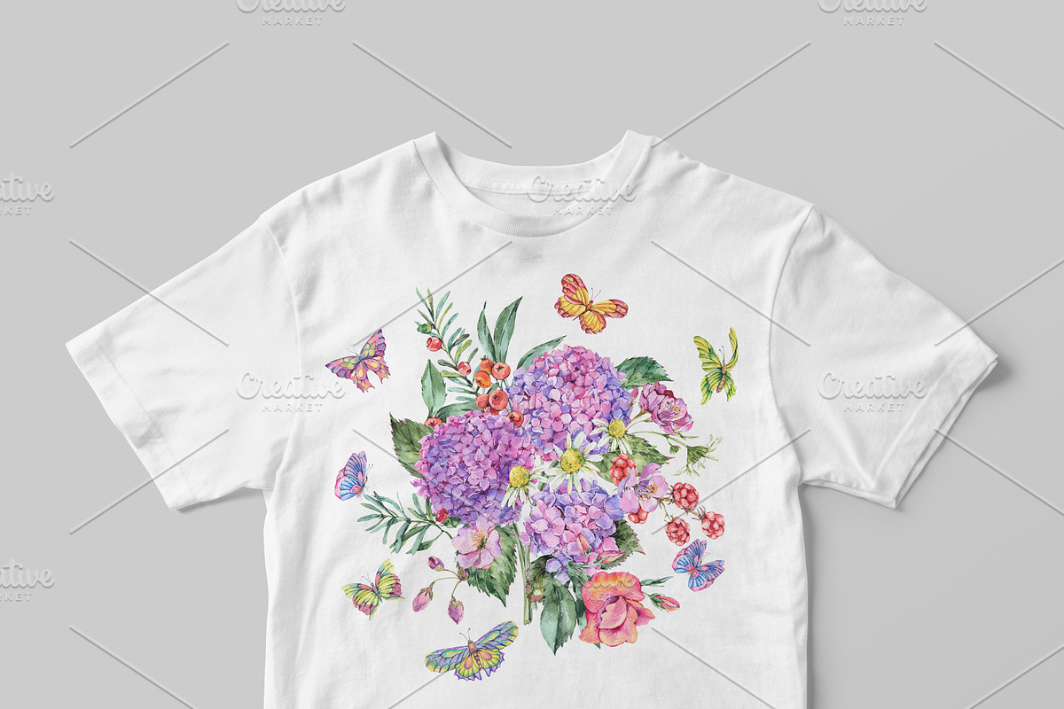 Watercolor Summer Wildflowers, an Illustration by Belusuab (Photo 7 of 13)