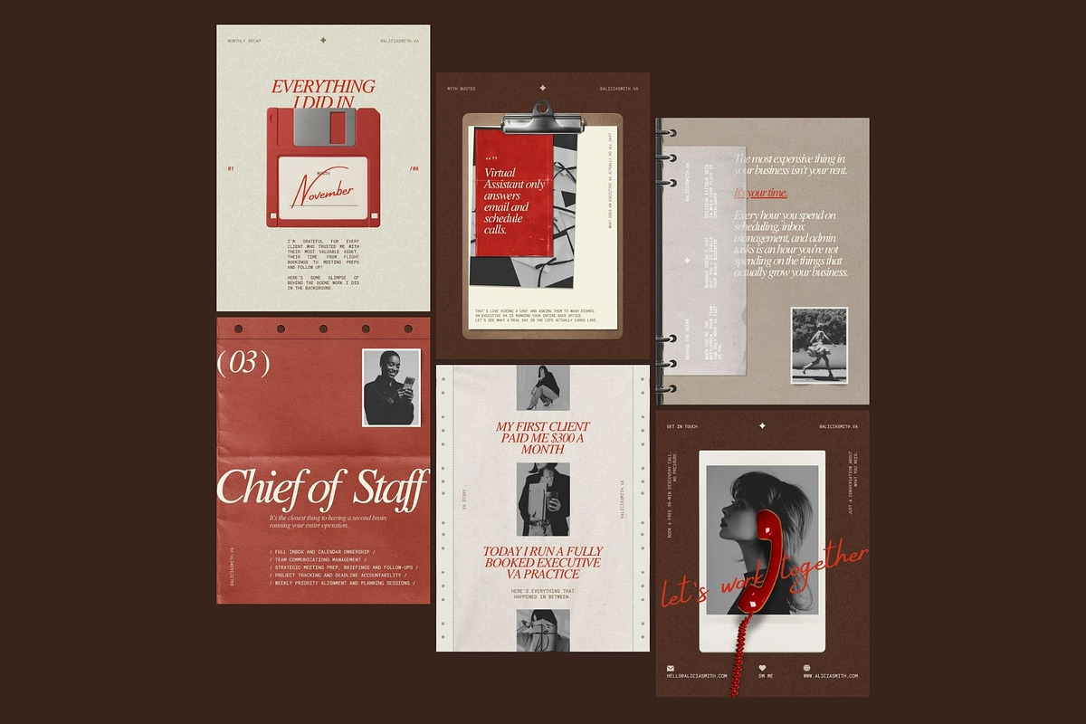 Bold Red Canva Instagram Template, a Social Media Template by And Done Studio (Photo 5 of 8)