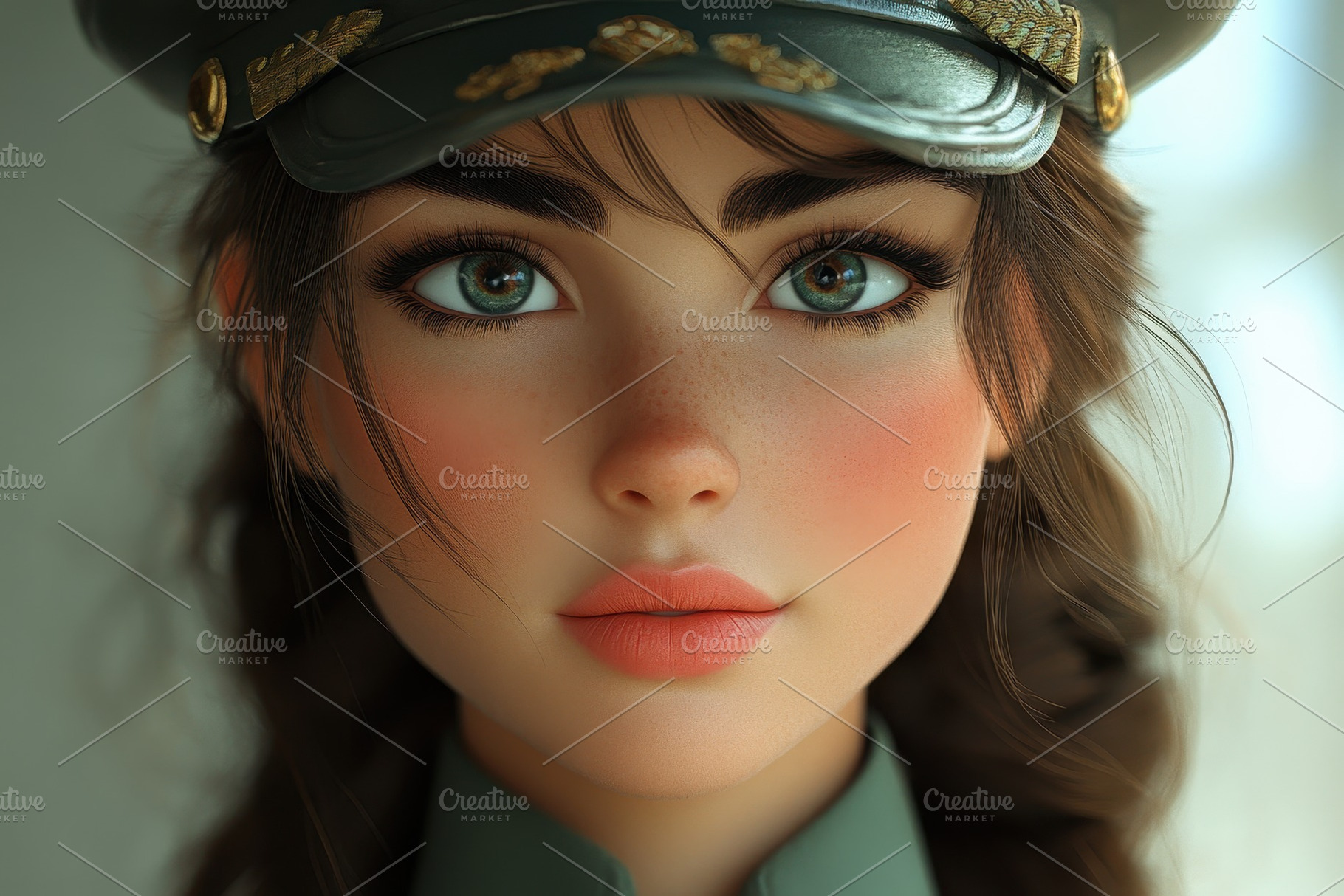 Captivating portrait of a young woma, a Photo by Tanuart
