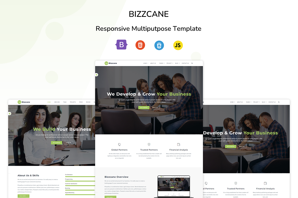 Bizzcane - Business Landing Template, a Bootstrap Template by shreethemes (Photo 1 of 2)