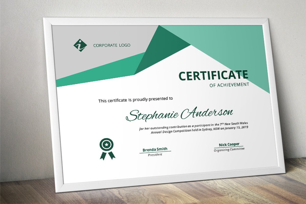 Word docx certificate template, a Stationery Template by Inkpower (Photo 2 of 6)