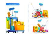 Cleaning Service Collection, a Person Illustration by YG Studio (Thumbnail 5 of 5)