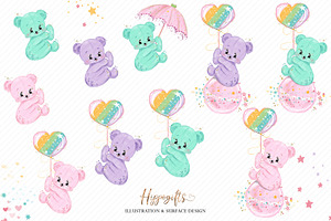 Bear And Unicorns Clip Arts