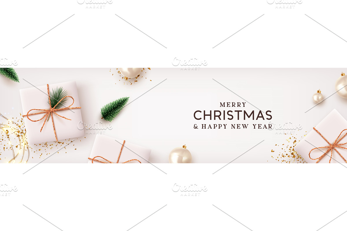 Christmas and New Year Holiday, a Seasonal Illustration by Modern vector
