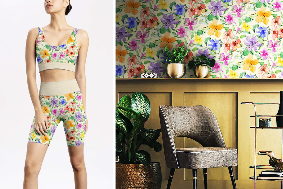 Colorful Watercolor Floral Seamless, a Pattern Graphic by Gullenda (Photo 6 of 6)