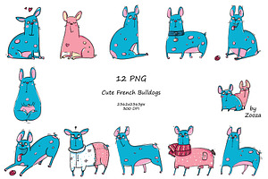 French Bulldogs - Sticker Pack