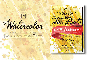 Watercolor Wedding Invitation