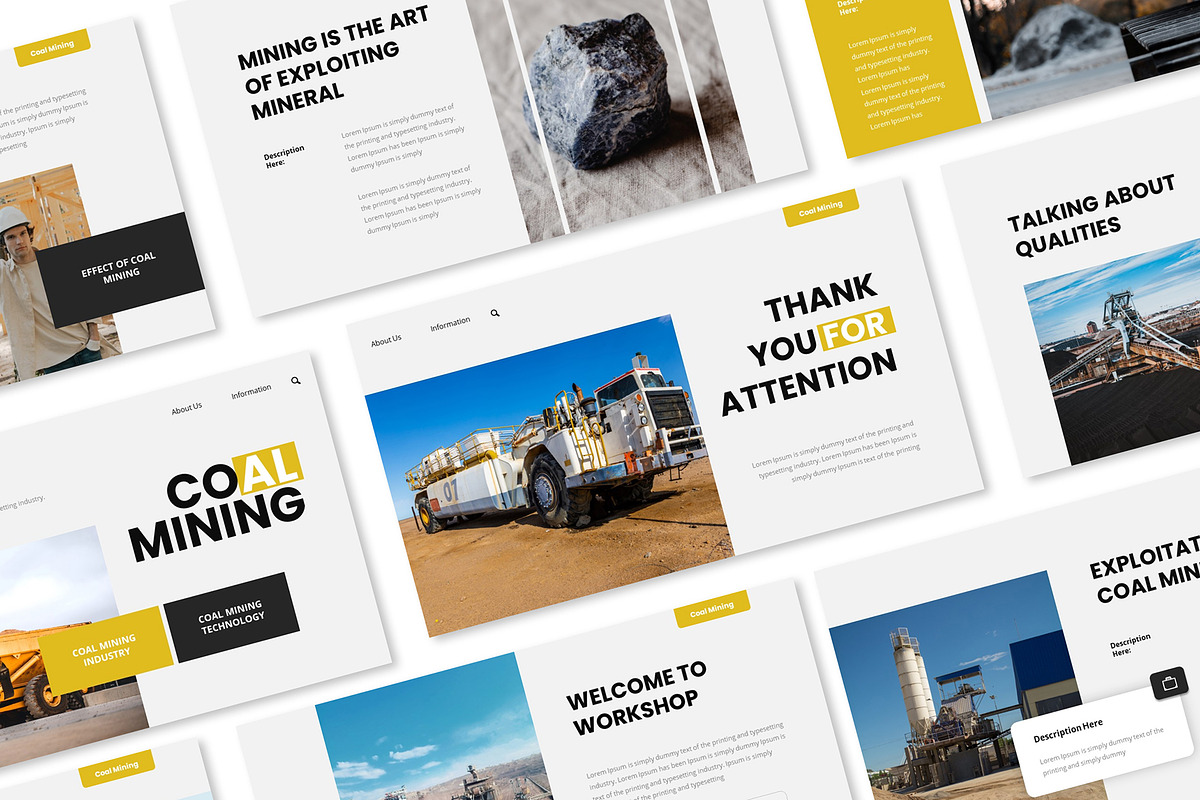 Coal Mining Google Slides Presentati, a Presentation Template by Formatika Studio