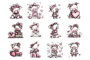 Whimsical Valentine Pig, an Illustration by Design Market (Thumbnail 2 of 3)