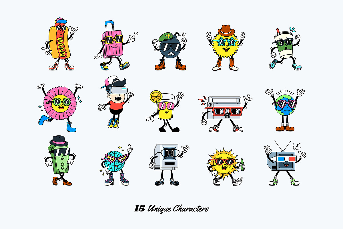 Cartoon Characters, The Bundle, an Illustration by The Isian (Photo 16 of 126)