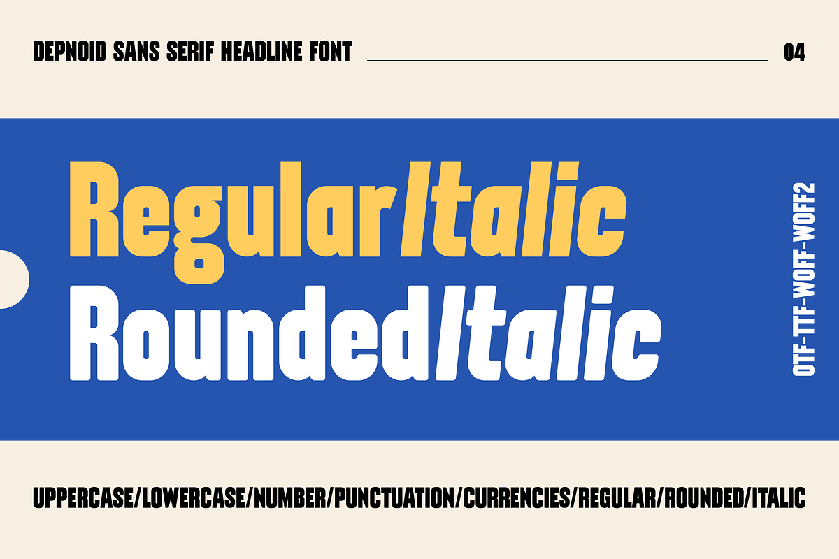 Depnoid Headline Font, a Sans Serif Font by 24Design Studios (Photo 8 of 10)