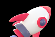 Rocket Space Cartoon, an Object 3D Model by Artix3d Studio (Thumbnail 6 of 9)