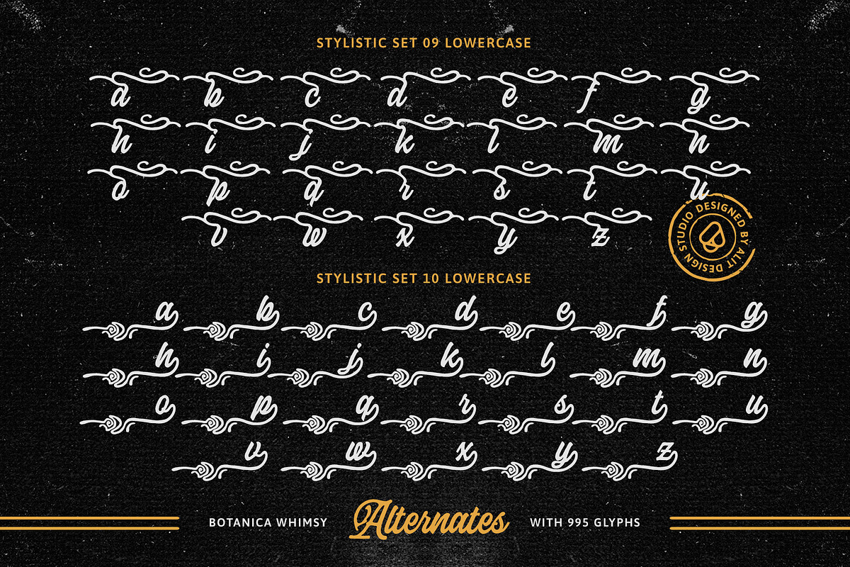 Botanica Whimsy Typeface, a Script Font by alit design (Photo 15 of 20)