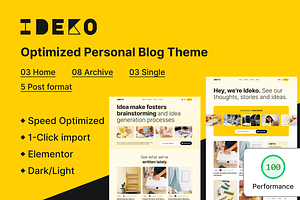 Ideko - Lightweight WordPress Theme, a WordPress Template by AliThemes