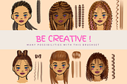 Procreate Curly Hair Brushes, a Brush Add-On by Artbykimmyw (Thumbnail 5 of 8)