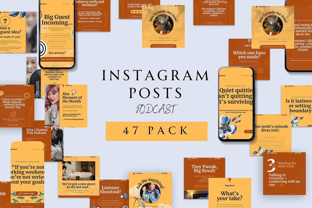 PODCAST INSTAGRAM POSTS TEMPLATE preview 2